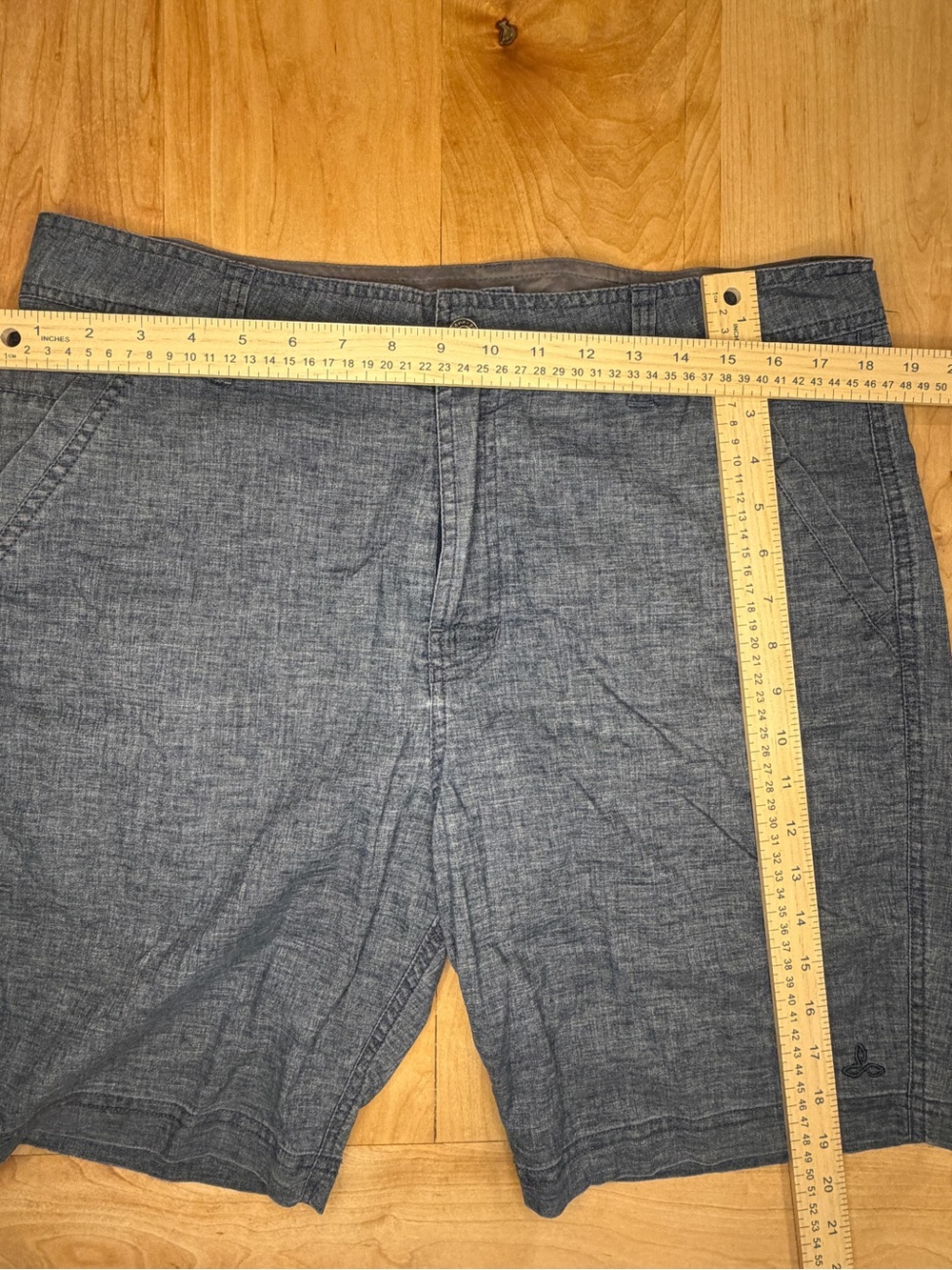Prana Men's Chambray Blue Casual Shorts